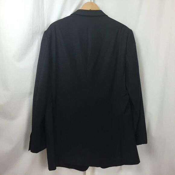 ERMENEGILDO ZEGNA Wool Su Misura Charcoal Pinstrp Blazer Sport Coat Jacket 46L - Picture 7 of 7